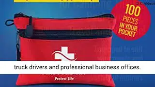 First Aid Kit - 100 Piece - Small First Aid Kit for Camping, Hiking, Backpacking, Travel, Vehicle
