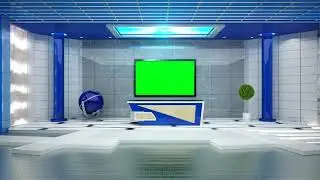 Free Green Screen News Studio 2021 with 3D Lightning
