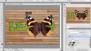 Елена Виноградова  Photoshop Зеленый текст из листьев 2012 PCRec
