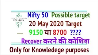 20 may nifty target  9150 possible target, nifty recovery  की कोशिस,क्या होगा निफ़्टी का target ??