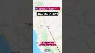 Somalia to Turkey flight ✈️ route explore live #flight #route #explore #aviation #excelbytesized