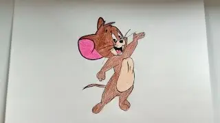 How to draw  mouse Jerry/Как нарисовать мышь Джерри. ✍️🐁