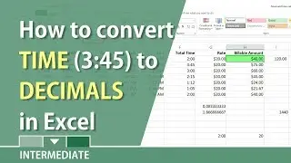 Convert Hours & Minutes in Excel to decimals for billable hours by Chris Menard
