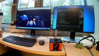 A force-feedback joystick integrated into Unity