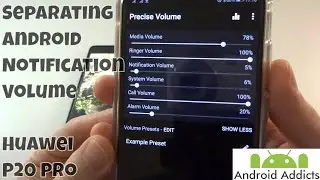 Huawei P20 Pro Android Notification Volume Control
