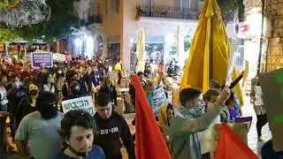 Israelis and Palestinians protest the police killing of Iyad Hallak in Jerusalem.