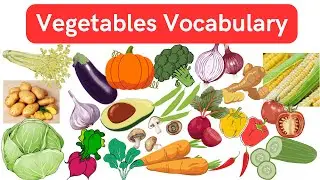 Vegetables Vocabulary in English with pictures 