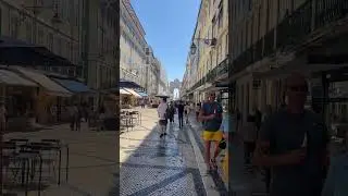 The Augusta Street City Center of Lisbon, Portugal