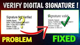 How to Validate DIGITAL SIGNATURE in All Certificate | Digital Signature not Verification Fixed