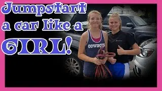 How a girl can jumpstart a car like a boss!