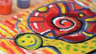 Как нарисовать улитку. Уроки рисования детям.