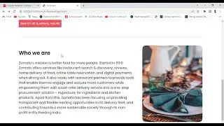 zomato clone Corporate announcements section html css