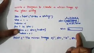 python program to create a mirror image of the given string
