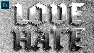 How To Make Halftone Chrome Type in Photoshop