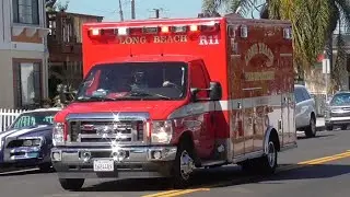 Long Beach Fire Dept. Rescue 11 Responding