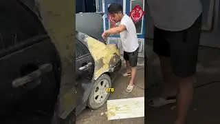 Fixed the car with bricks