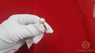 Золотое кольцо Корона с жемчугом 030007