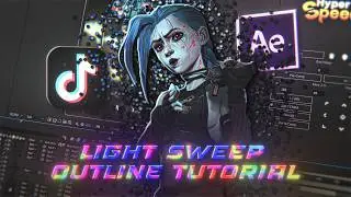 HOW TO :  Make Popular Light Sweep Outline Effect ( After Effects Tutorial )