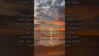 Surrendering Vengeance: Trusting God’s Justice, Embracing Romans 12:19