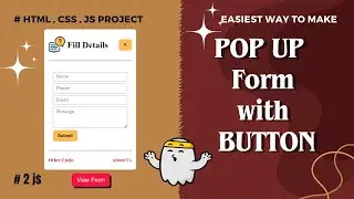 Create Popup Login Form | Modal | Enquiry form | JavaScript Projects | HTML CSS and JS 