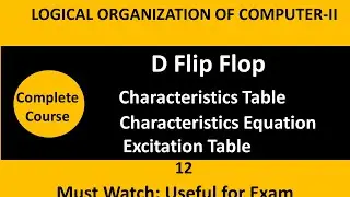 D Flip Flop | Truth Table | Characteristics Table & Equation | Excitation Table | BCA LOC |  Block D