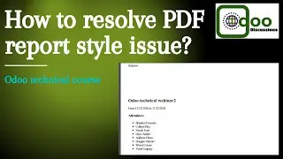 How to resolve PDF report style issue | PDF Report | Odoo