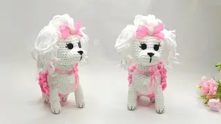 I do a lot of 🌸How to crochet a PAW dog🌸Amigurumi puppy🌸