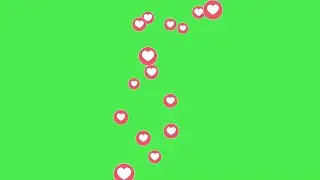 Animated love heart emoji green screen | No copyright