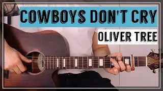 Cowboys Don't Cry - Oliver Tree | Guitar Tutorial/Lesson | Easy How To Play (Chords/Fingerstyle)