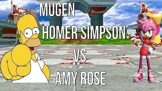 MUGEN Homer Simpson (Me) Vs Amy Rose (CvS Vs Pots)