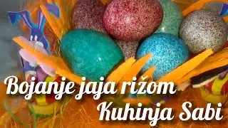Bojanje jaja rižom