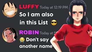 If Luffy got Robin Husbando List | One Piece discord server