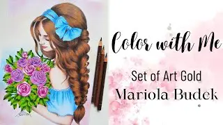 How To Color Hair With Faber Castell Polychromos: Set of Art Gold Mariola Budek