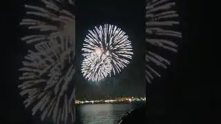 Awesome  FIFA final match fire works at Doha corniche, watching from boat in sea#shorts, #yt shorts,