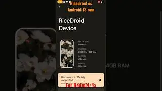 Ricedroid os for redmi4/4x | Android 13 rom 