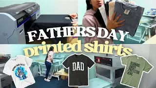 Printing Fathers Day T-shirt for My Small Business Using the Epson F2100 Direct to Garment Printer