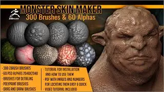 How to model monster skin with Monster Skin Maker and ZBrush by Artistic Squad