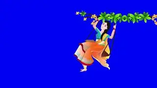 Girl swing flying green screen | Child Swing Playground | amazing metal swing - green screen