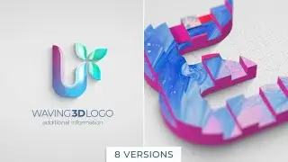 Waving 3D Logo Reveal - After Effects Template