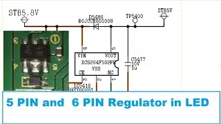 How works 5 and 6 pin regulators in panasonic LED tv mainboard TNP4G490