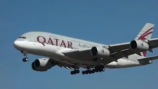 Qatar Airways | Airbus A380 | Landing at London Heathrow Airport (LHR)