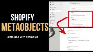 How to use Metaobjects Shopify : Shopify Custom Fields
