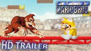 Mario Movie “Cat Mario vs Donkey Kong” but it's PowerPoint