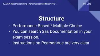 SAS 9.4 Base Programming Performance Based Exam Tutorial 2020 - Introduction (Part 0)