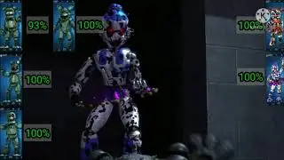 [SFM FNaF] Nightmare SL vs Drowned Animatronics With HealthPoints