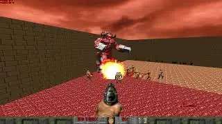 Doom infighting Cyberdemon Lord vs 10 cyberdemons