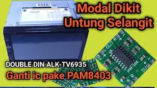 Cara Pasang Modul Amplifier mini Ke Double Din//IC PAM8403
