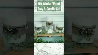 ❄️ Easy DIY Winter Wood Tray & Candle Decor Display 