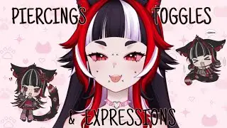 PIERCINGS, TOGGLES & EXPRESSIONS IN VTUBESTUDIO [2WIN CUSTOMIZABLE MODEL TUTORIAL]