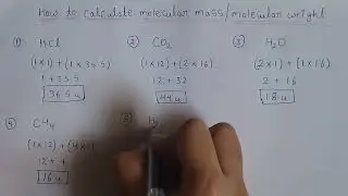 How to calculate molecular mass/molecular weight